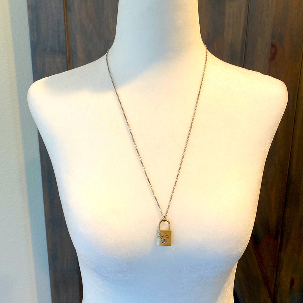 Rachel Roy lock necklace
